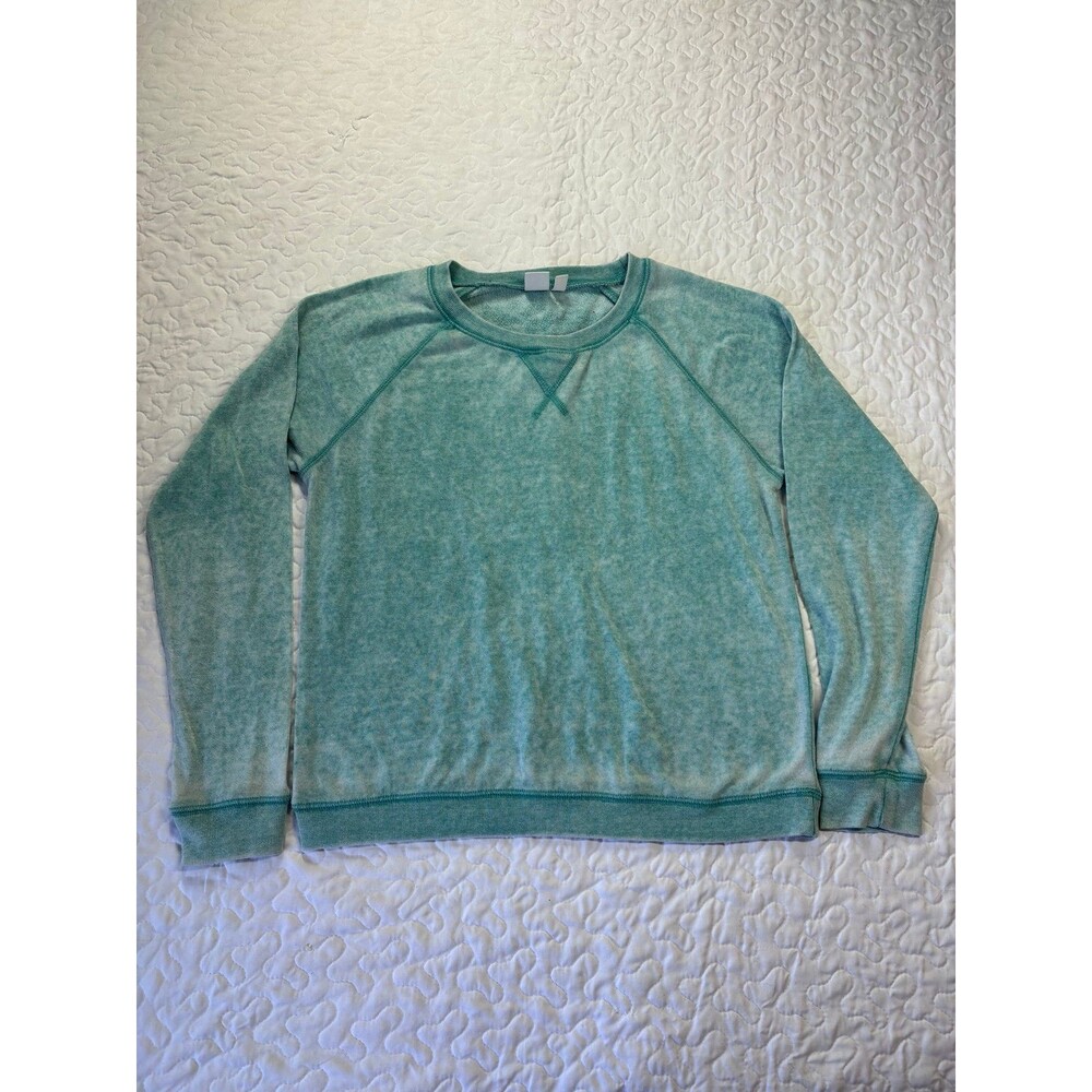 BP Green Light Weight Crewneck Distressed Knit Sweater size small